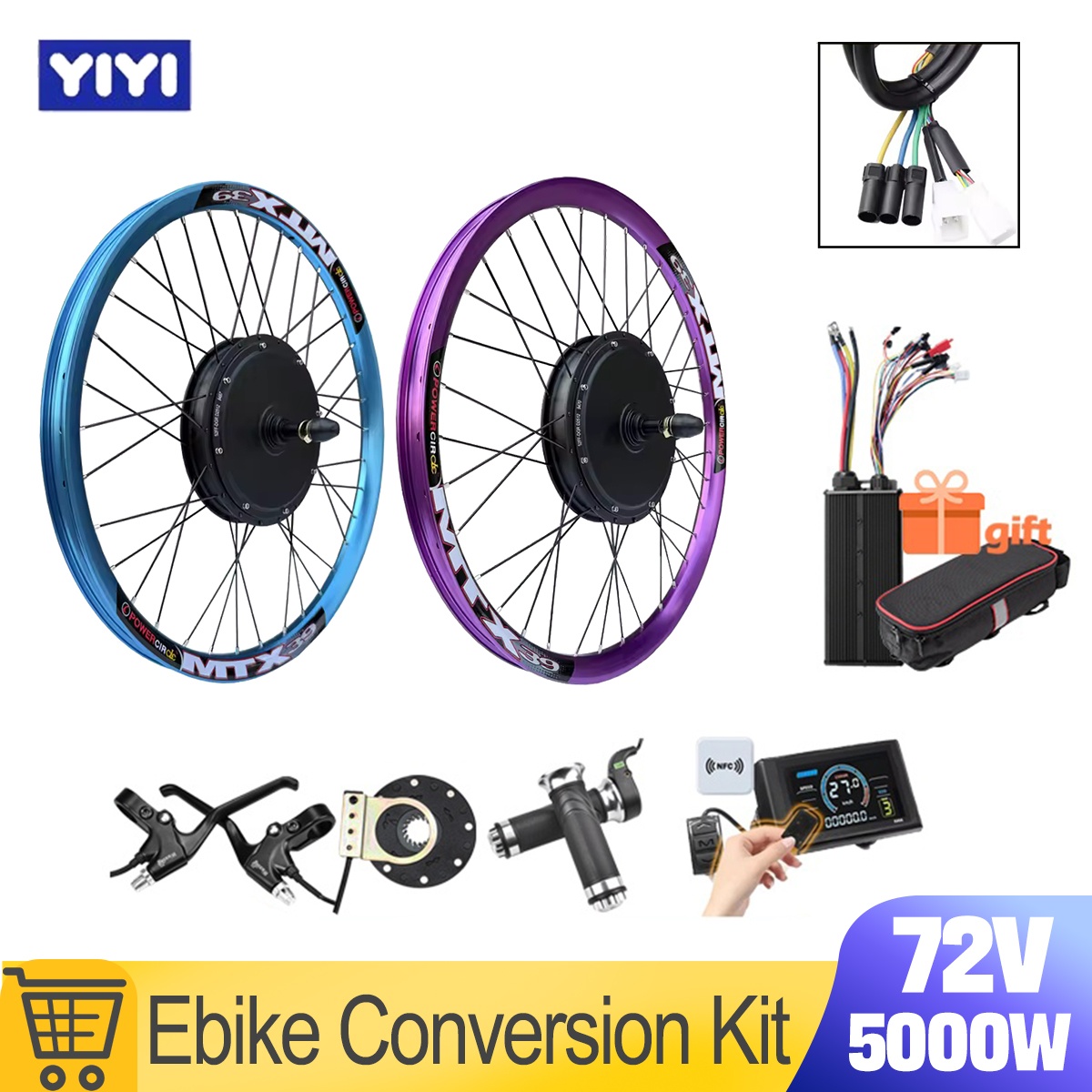 72V 5000W Hub Motor Kit - Nowy zestaw do konwersji roweru elektrycznego
