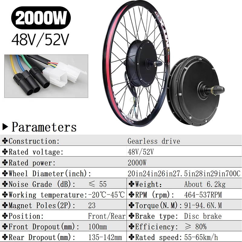 Zestaw do konwersji roweru ele – 72V 5000W Hub Motor Kit recenzja i cena