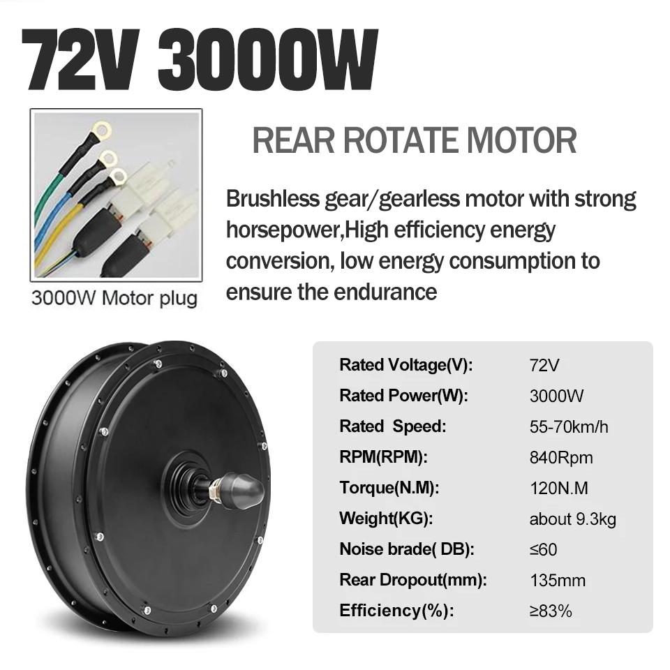 Zestaw do konwersji roweru ele – Ebike Conversion Kit 72V 3000W recenzja i cena